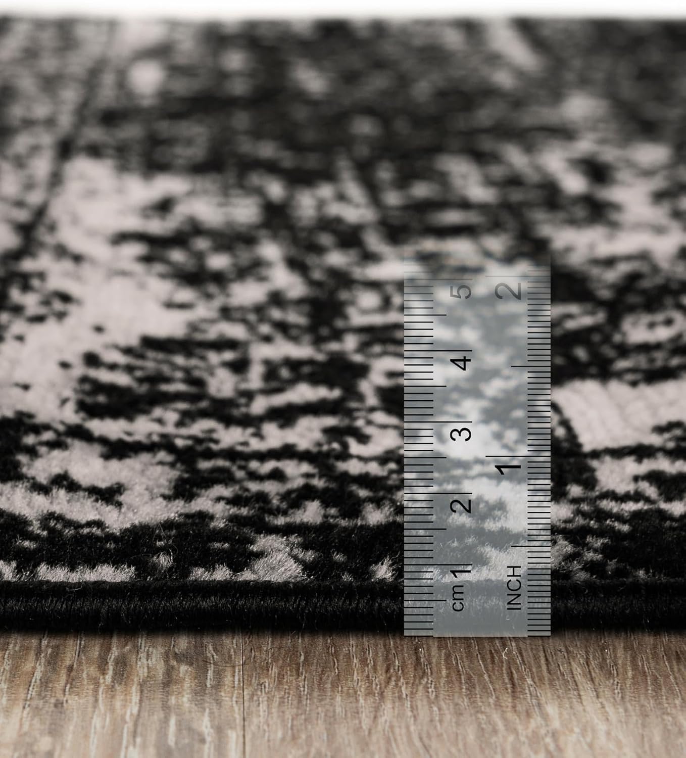 Unique Loom Sofia Collection Area Rug - Casino (3' 3" Round, Black/ Ivory)