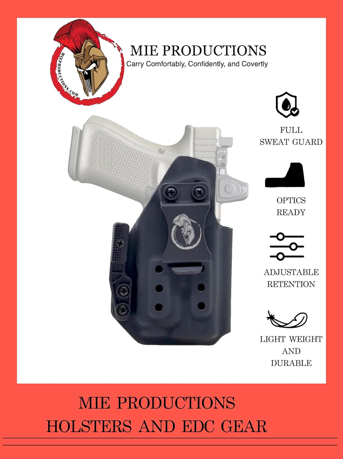 Concealed Carrier IWB Holster For Glock 43 - Veteran Owned USA Made