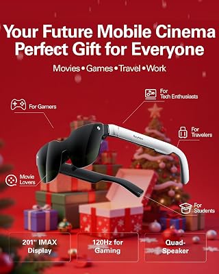 Gafas AR RayNeo Air 3s - Pantalla HueView 201", 120Hz, Para IPhone, Android, PS5, Cine Portátil