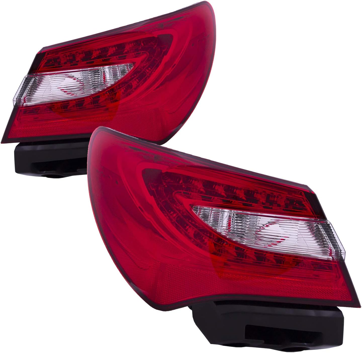 HEADLIGHTSDEPOT Tail Lights Set Compatible with Chrysler 200 2011-2014 Sedan LED Includes Left Driver And Right Passenger Side