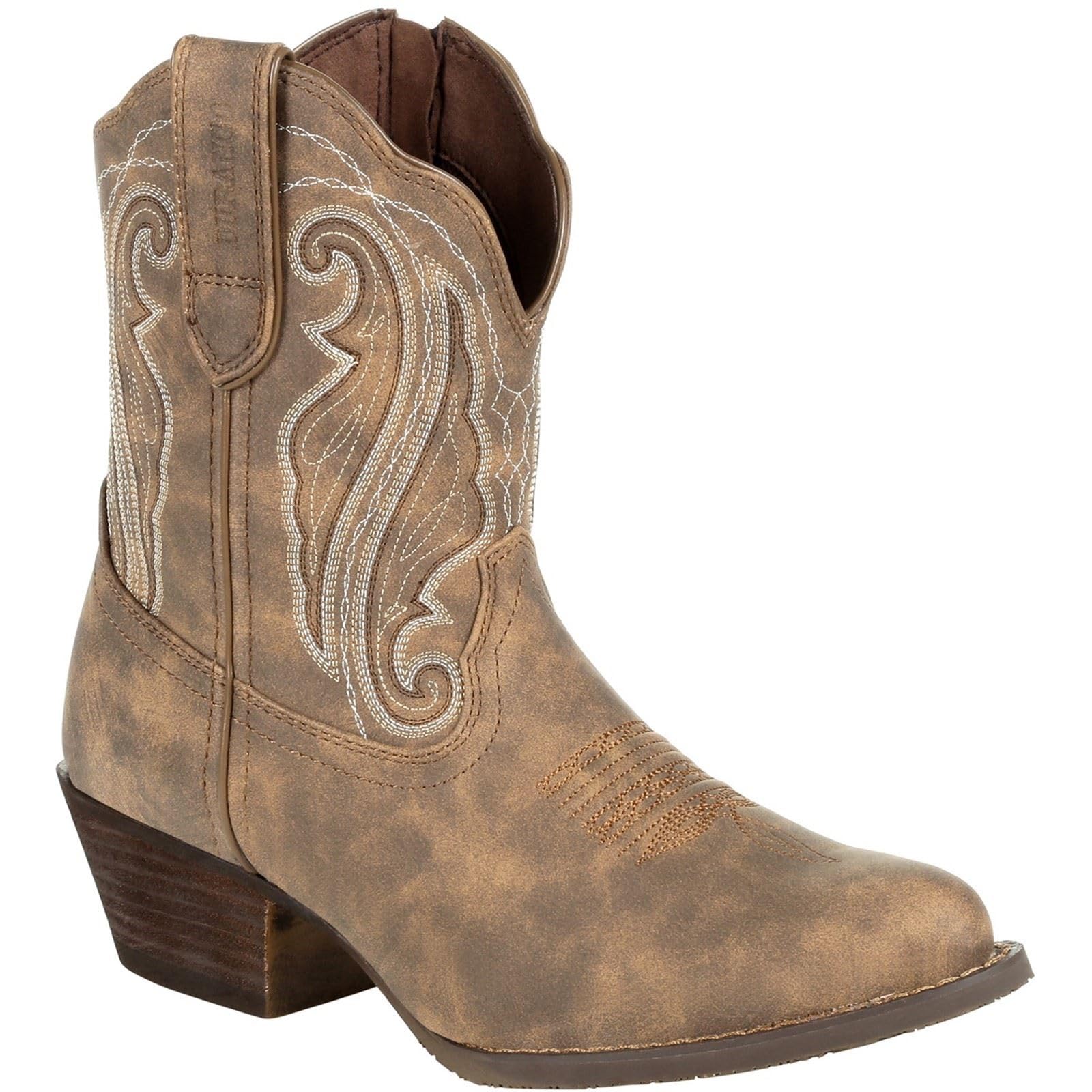 Durango Crush Womens Distressed Shortie Western Boot