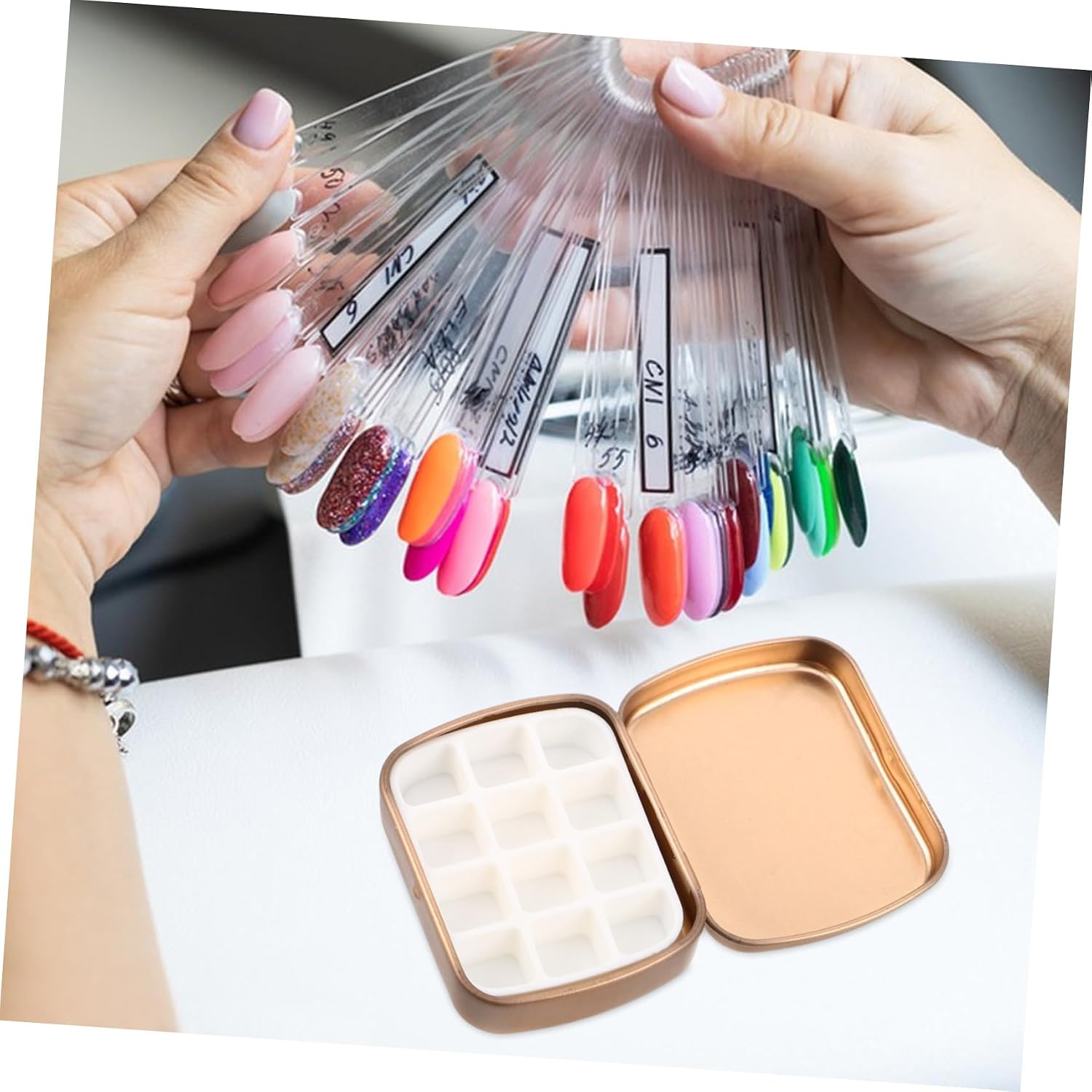 Nail Polish Palette Tray Compartments Organizer for Nail Art and Gel Polish Storage for Home and Salon Use image 4