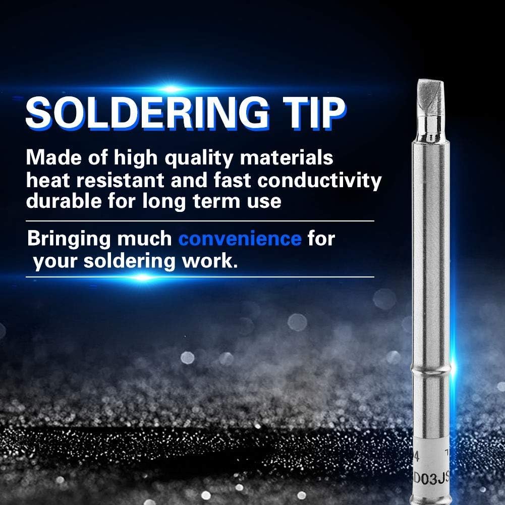 Soldering Iron Tips T12 Series Soldering Tips Welding Tool Replacement for FX-951 Rework Station (T12-D4)(T12-D4)