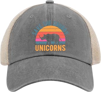Save The Chubby Unicorns Trucker Hat Women Funny Mesh Hat for Summer