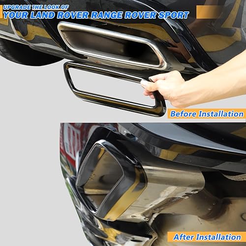 Miniatura 2 de Accesorios exteriores de acero inoxidable, silenciador de escape, cubierta de tubería de escape para Land Rover Range Rover Sport L461 2023-2024