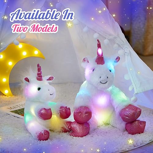 Miniatura 2 de Wewill iluminado LED unicornio con felpa blanca Heavenly 12 pulgadas, s, s