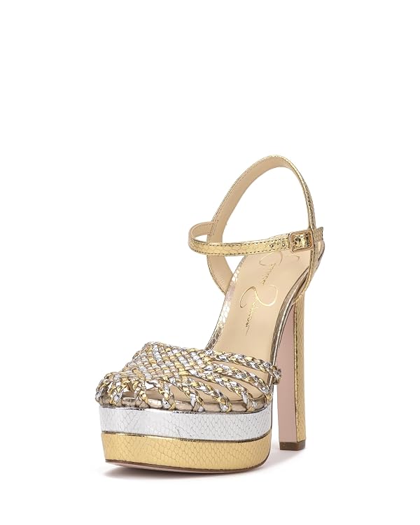 Jessica Simpson Inaia Silver/Gold 9.5 M by Jessica Simpson - Used condition - US$78.48
