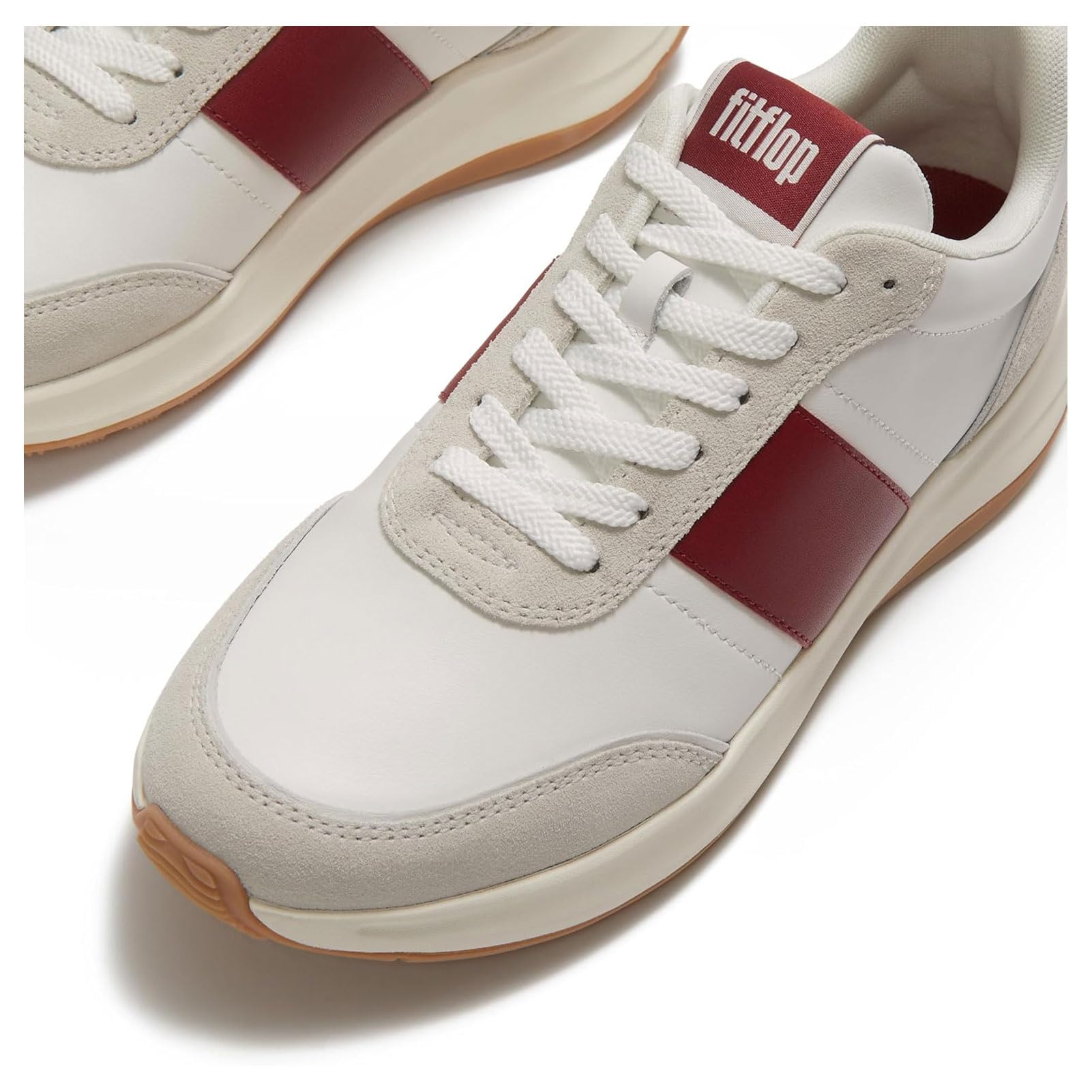Fitflop F-Mode Flow Leather/Suede Flatform Sneakers Scarpe da ginnasticaDonna