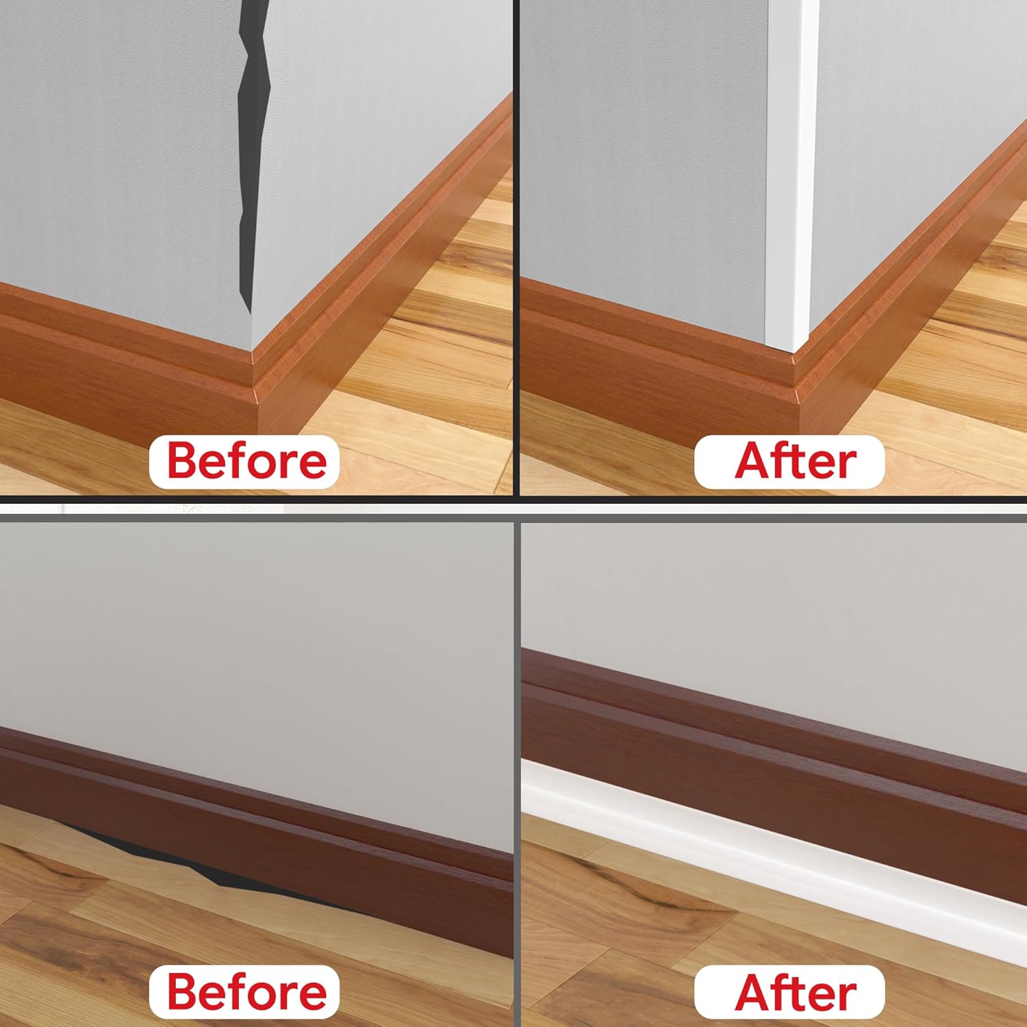 Wall Corner Protector Peel and Stick Wall Molding Trim Flexible Self Adhesive Inside Outside Corner Guards Molding Trim for Edge Corner Ceiling, 0.8 in x 30 Ft, White