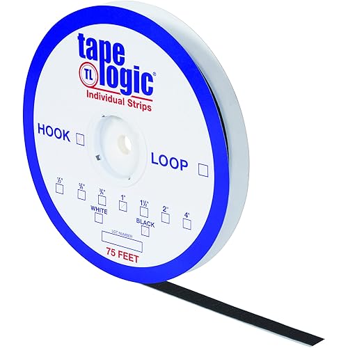 Aviditi Tape Logic - Rollo de cinta adhesiva 10in x 59ft lazo negro multiusos para aula hogar y oficina gancho vendido por separado 1 rollo Aviditi Tape Logic - Rollo de cinta adhesiva 10in x 59ft lazo negro multiusos para aula hogar y oficina gancho vendido por separado 1 rollo