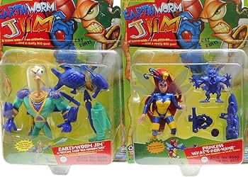 90s アースワームジム フィギュア 4点セット 未開封 アースワームジム : DXセイバーベース