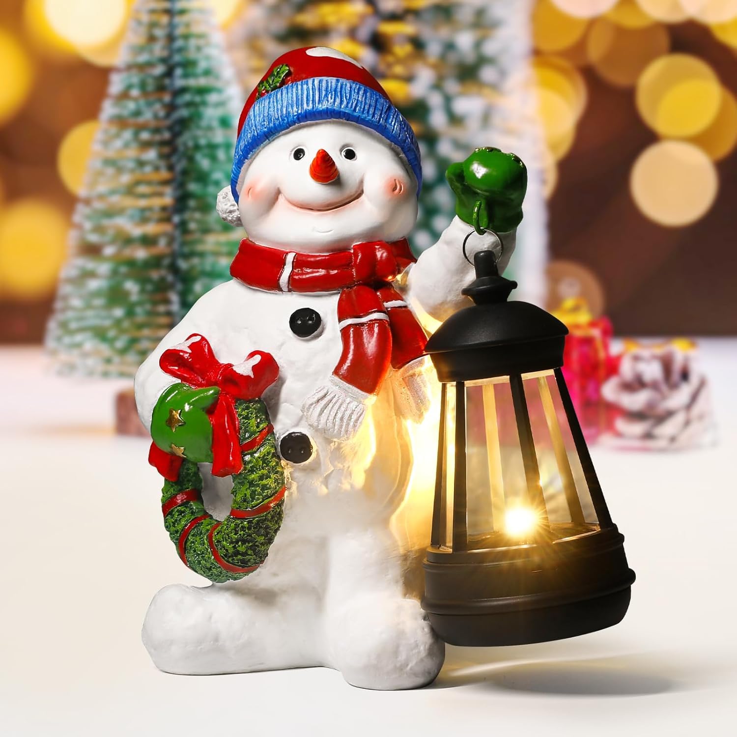 Eletorot Decoracion Navidad, Muñeco de Nieve figuritas, Centros de Mesa navideños, Luces navideñas, Regalos Originales para Mujer, Regalos Navidad, Luces Decoracion Navidad, Adornos navideños