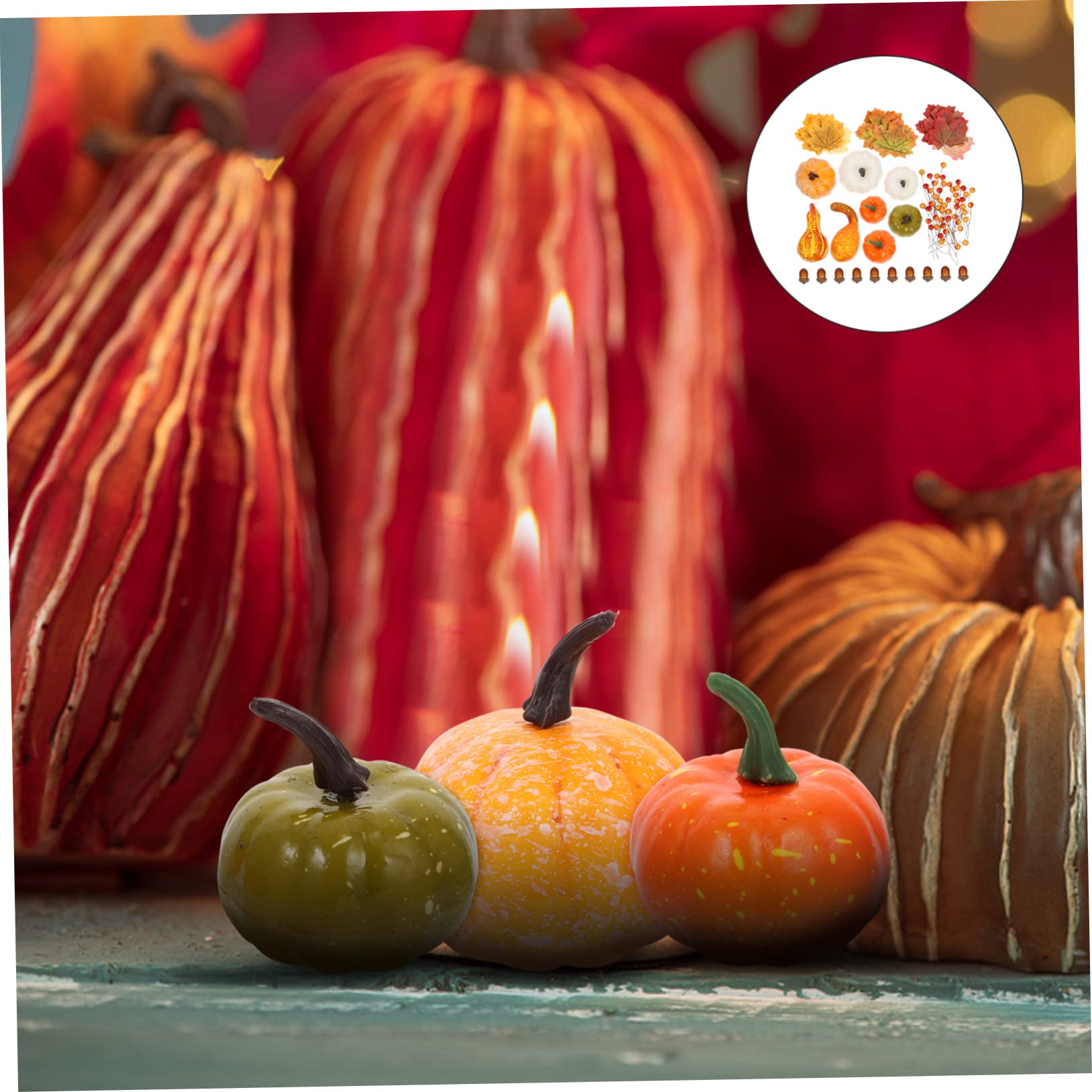 Zerodeko 360 Pz Kit zucca in schiuma zucche halloween zucche di halloween verdura caduta artificiale modelli di zucche di bacche artificiali arredamento vegetale Modelli decorativi pianta