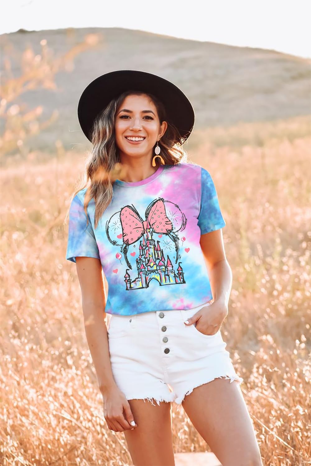 Women Magic Kingdom Shirt Castle Graphic Shirts Casual Family Vacation Holiday T Shirt Cute Short Sleeve Tee Top - Image 5