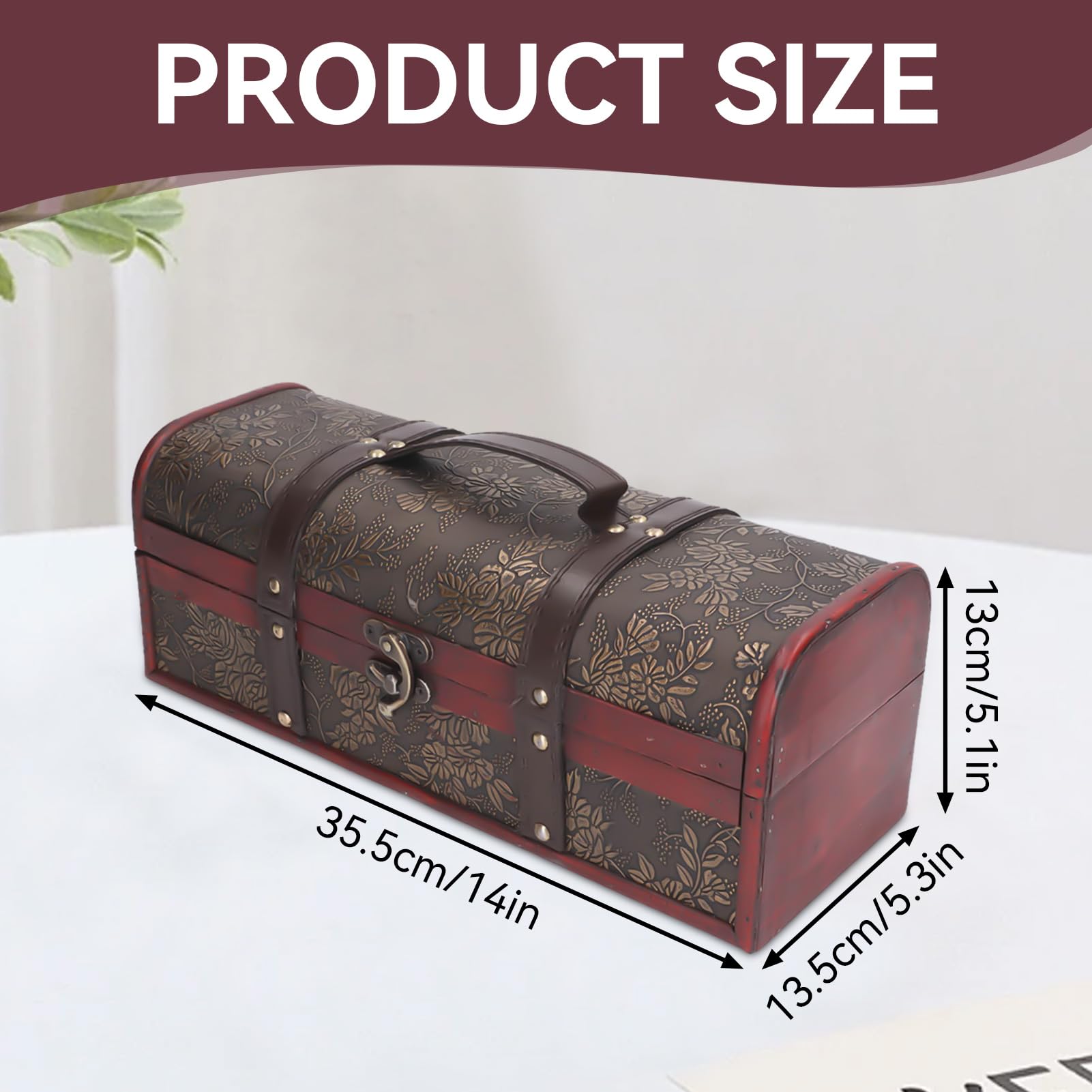 Scatola Per Bottiglie di Vino in Legno, Confezione Regalo Per Bottiglie di Vino con Baule Vintage Scatola Per Bottiglie di Vino in Legno Vintage Per Vino Rosso Champagne Imballaggio Per Bottiglia Sing