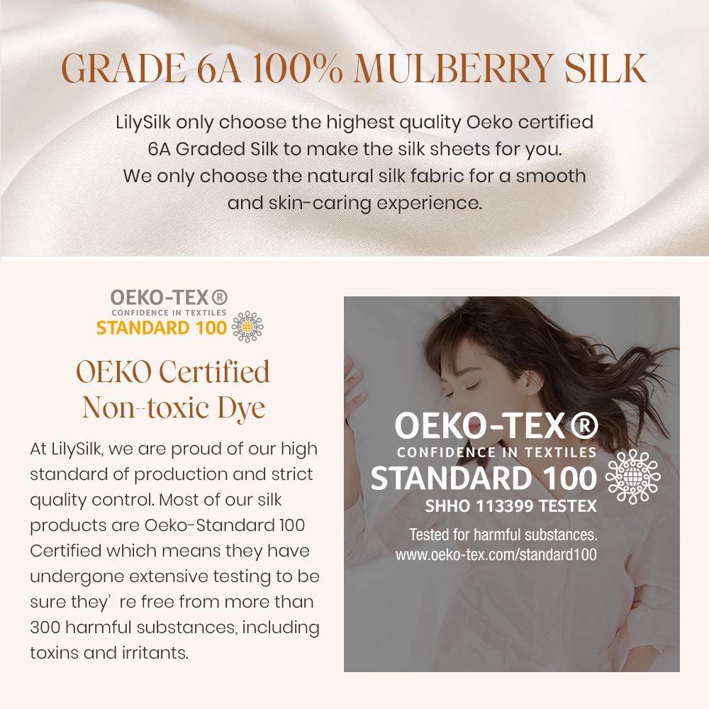 【当店一番人気】 KIZASHI 店LilySilk 1B0202CK 100 Mulberry Silk Sheets Set