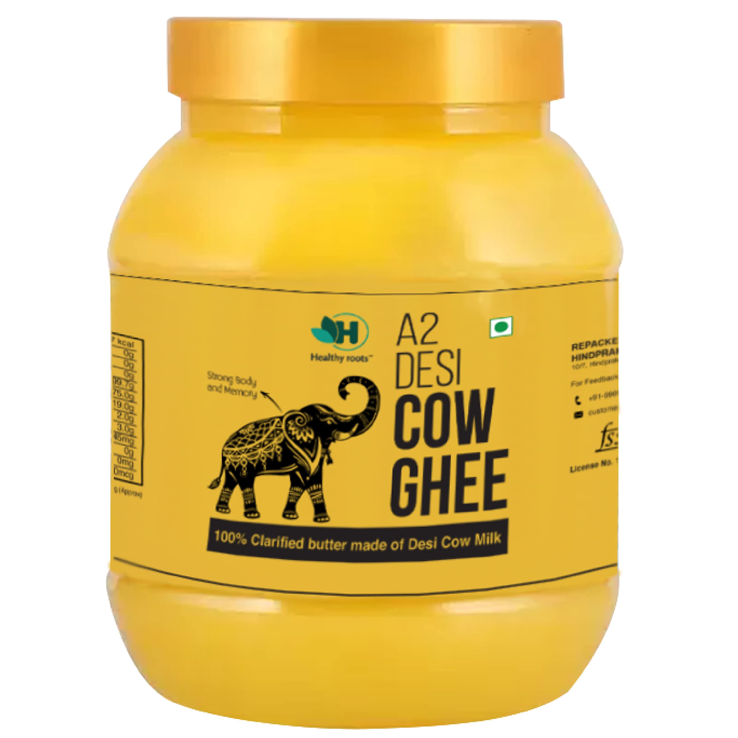 Buy y roots Desi Ghee 1L Plastic Jar A2 Pure Desi Cow Ghee 100 
