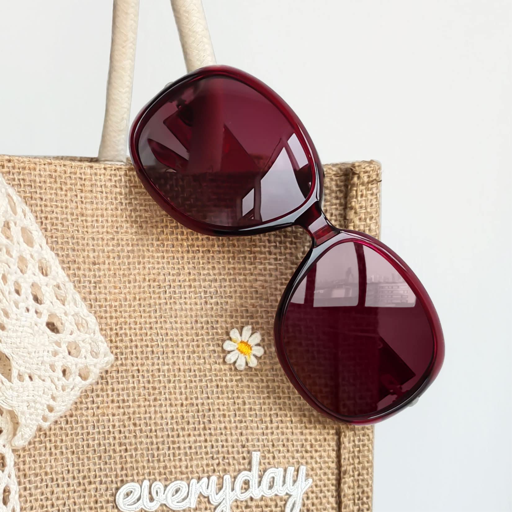 Joopin Occhiali da Sole da Donna Polarizzati Grandi Protezione UV400 Retrò Vintage Oversize Rettangolari Occhiali donna da Sole