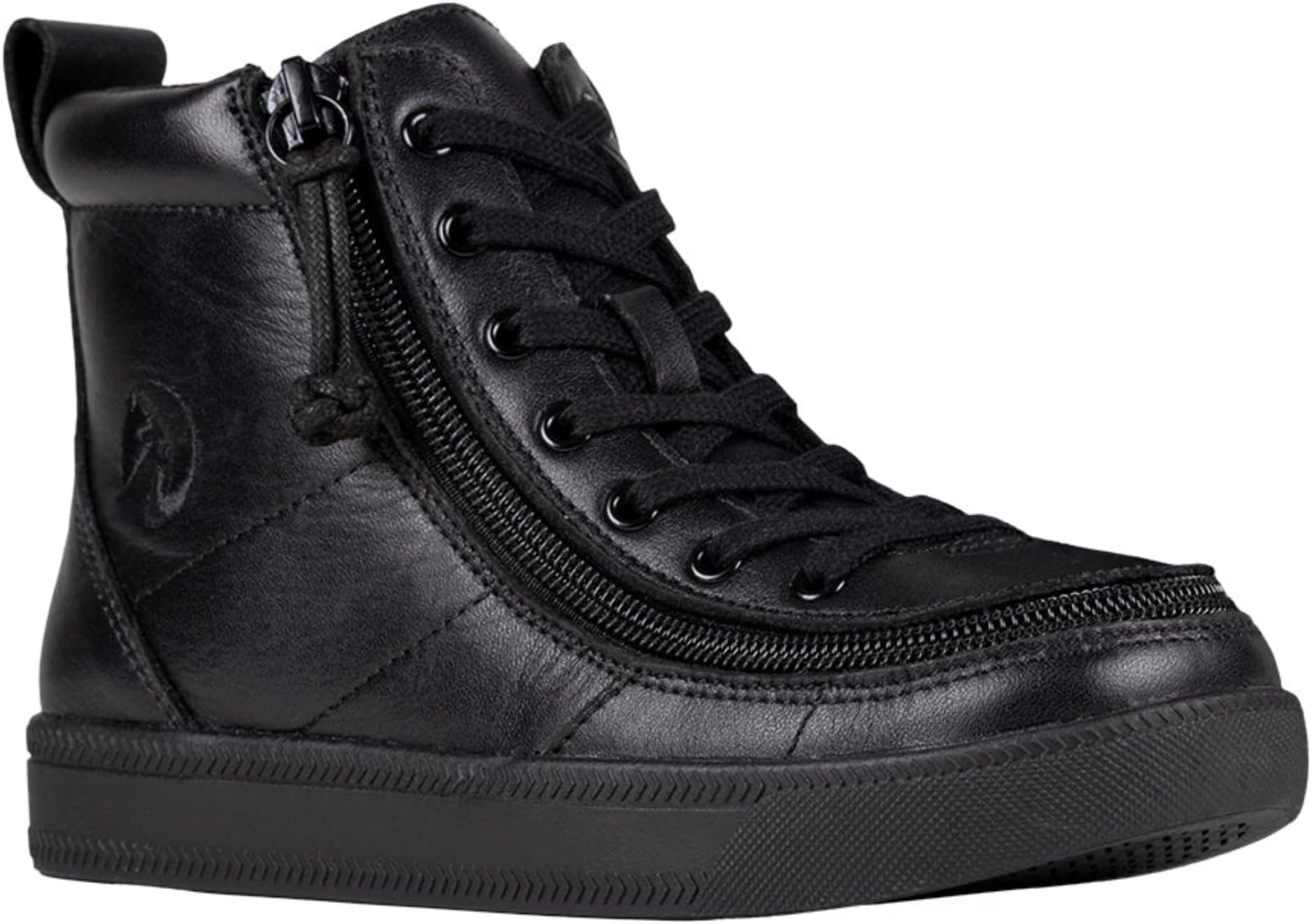 SpecialKids.CompanyBilly Adaptive Footwear for Toddlers, High Top Wrap-Around Zipper Closure for Toddlers with Special Needs and Mobility Issues, Leather, Black to The Floor, WDR