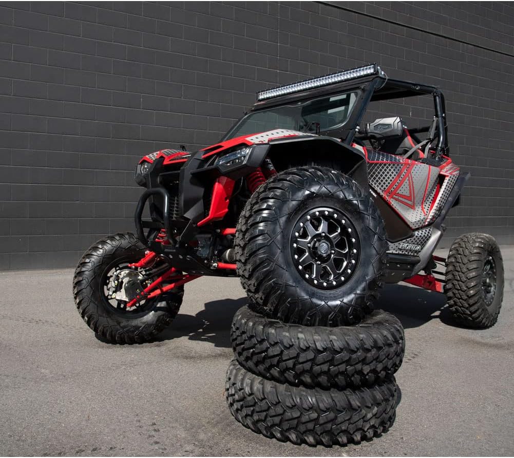 (4 Pack) 4/137 Tusk Uinta Beadlock Wheel 15x7 5.0 + 2.0 Milled/Black For Honda Talon 1000X-4 2020-2024