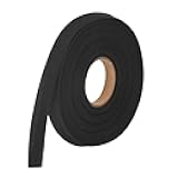 MECCANIXITY 1/2 Inch Double Fold Bias Tape Polyester Continuous Bulk Bias Tape for Sewing,Seaming Quilting Hemming Binding Crafts (Black 10 Yards)