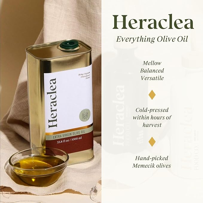 Heraclea Aceite de Oliva Extra Virgen Orgánico 1 L Botella miniatura 4
