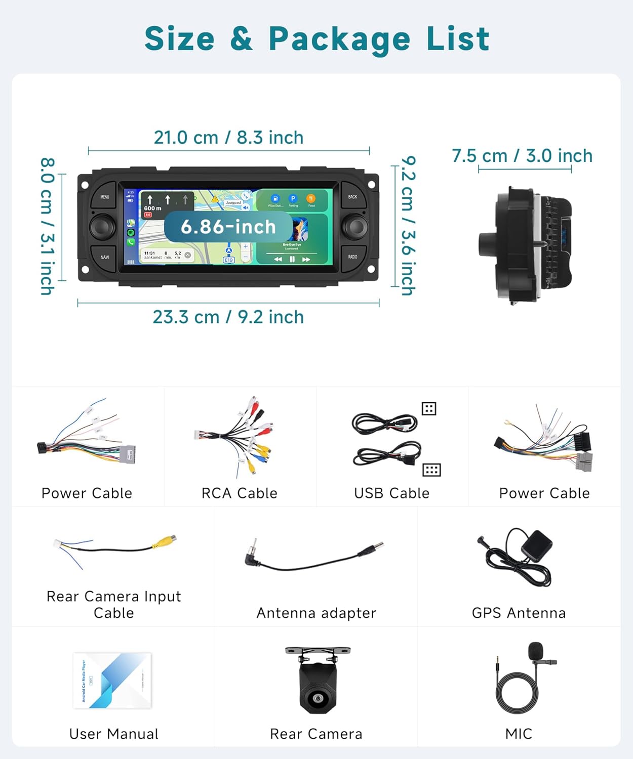 4G+64G Car Radio for Dodge RAM 2002-2006, for Jeep Wrangler 2003-2006,Jeep Grand Cherokee 1999-2004 Support DSP/Wireless Carplay/Android Auto, Sellrich 6.8 inch 1280P Touch Screen Car Stereo