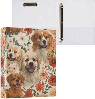 Carpeta de 3 anillas, color marrón claro, con capacidad para 200 hojas de almacenamiento de archivos para mujeres y hombres, suministros de oficina escolar