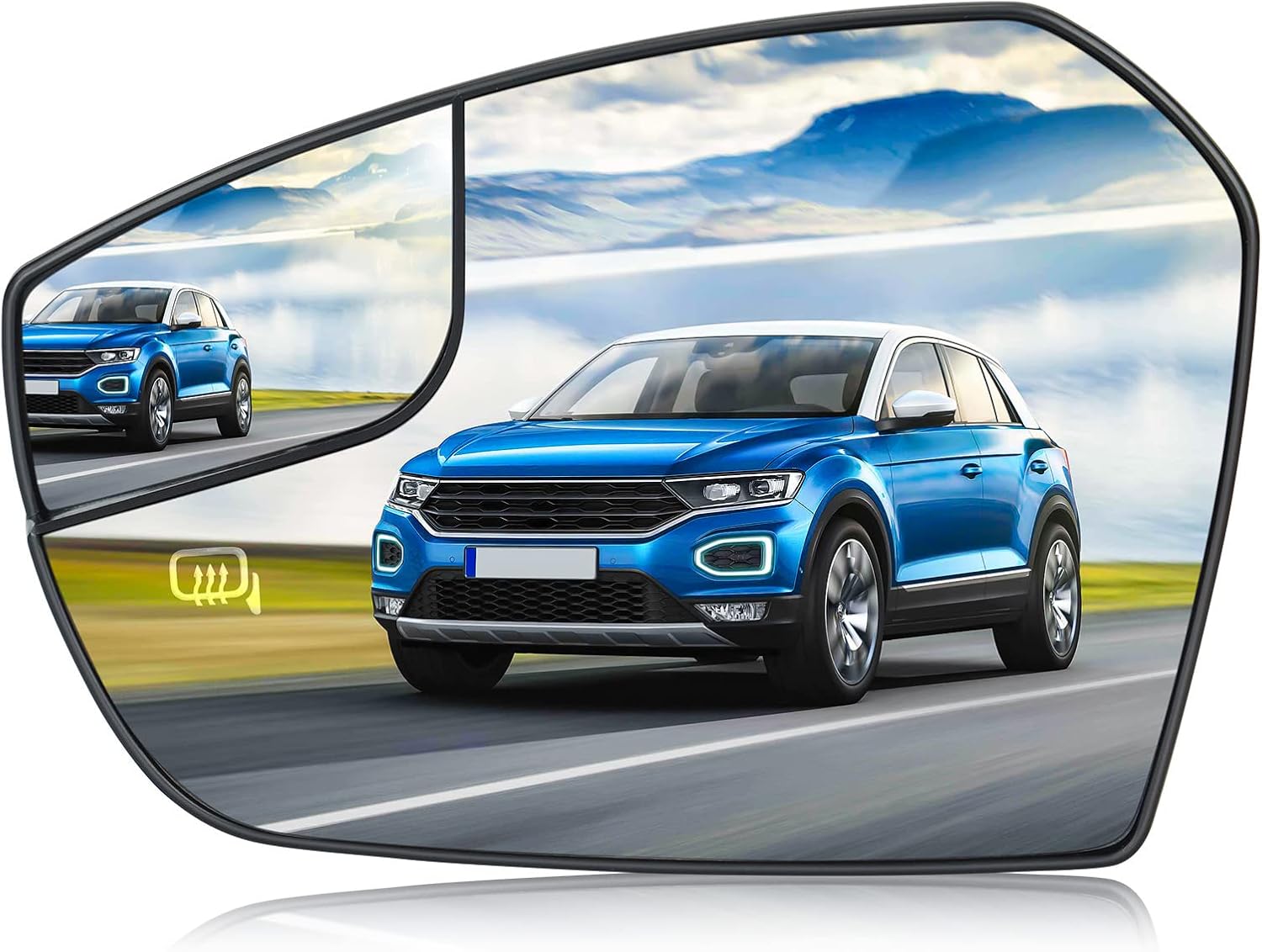 1 Pair Side Mirror Glass Fit for Ford Escape 2017 2018 Heated Rear View Mirrors with Back Plate Replace for GJ5Z17K707B GJ5Z17K707E