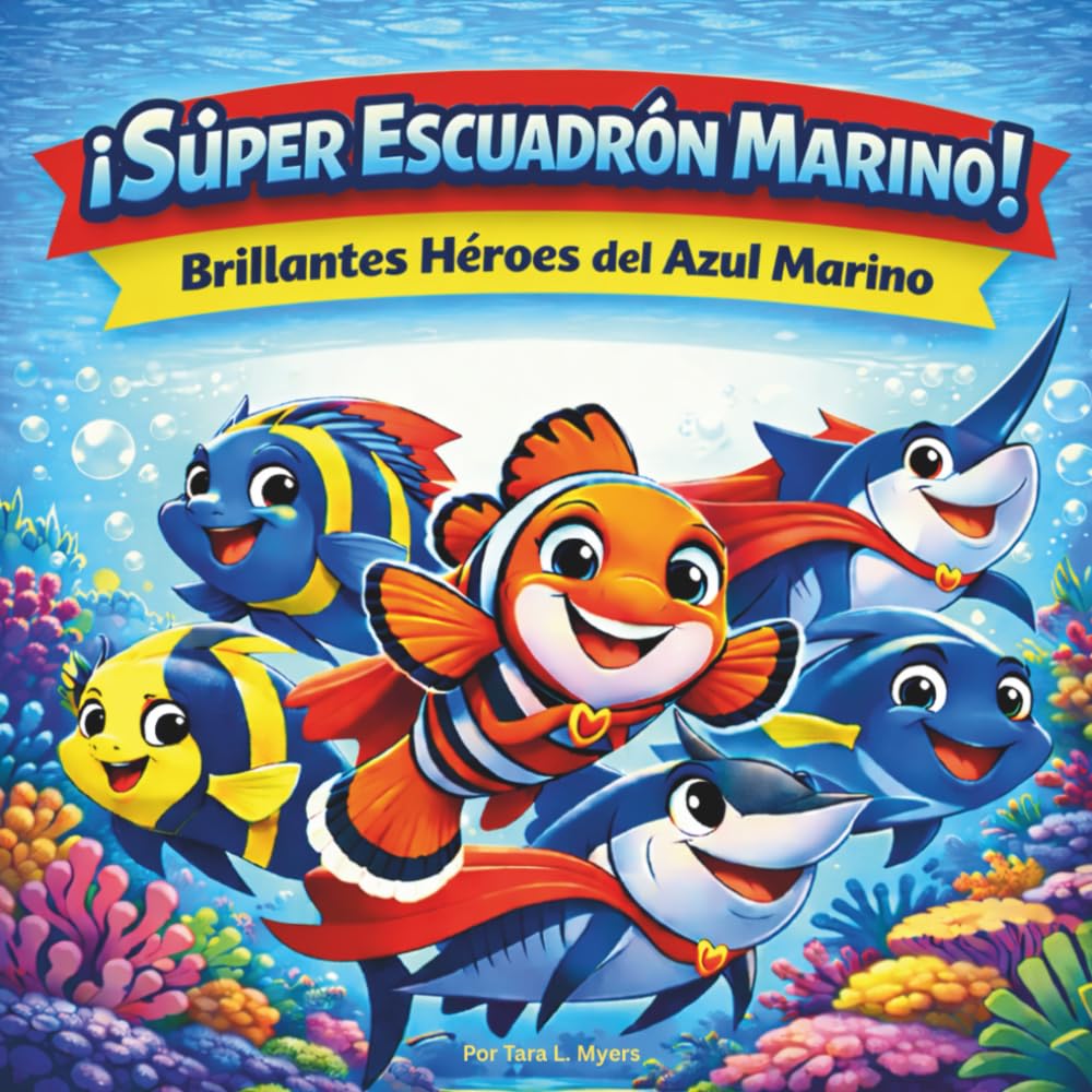 ¡Súper Escuadrón Marino!: Libros de cuentos infantiles | Brillantes peces héroes del profundo mar azul | Rimas | Aventura | Animales | Peces | Para ... 8.5 x 8.5 (Children's Storybooks- SPANISH)