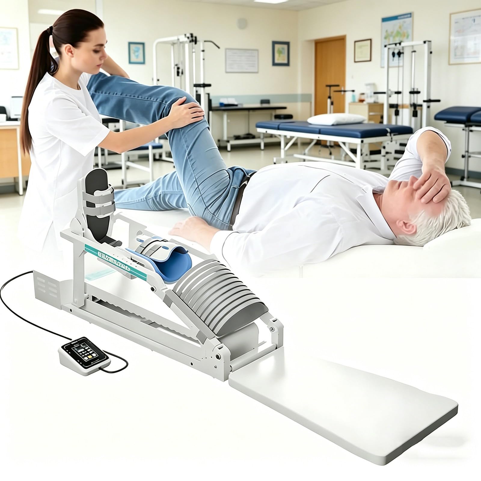 JozyJul Knee rehabilitation trainer CPM machine Bending and straightening after knee and lower limb fracture home exercise electric