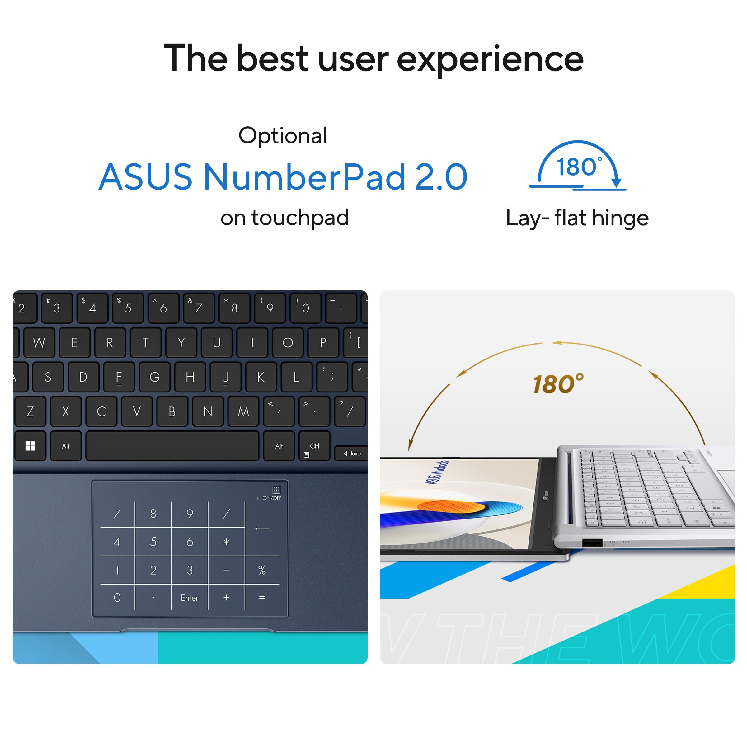 ASUS Vivobook 14 (2025), (i5-14th Gen) Intel Core 5 120U,Fingerprint Sensor,8GB RAM,512GB SSD,FHD, 14", (35.5 cm),Win11,M365 Basic(1Y) Office 24, Silver, 1.4 Kg, X1404VAP-EB1521WS, Thin & Light Laptop — Amazon image 4