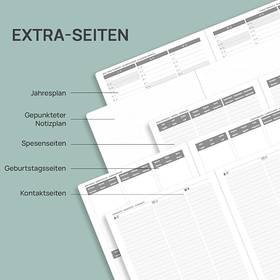 POPRUN Calendar 2026 2027 Horizontal Weekly Planner Approx. A4 (21.2 x 25.9 cm)