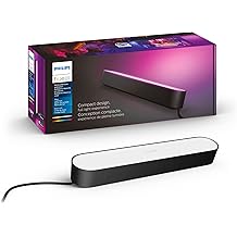 Philips Hue Smart Play Light Bar Base Kit, Black - White &amp; Color Ambiance LED Color-Changing Light - 1 Pack - Requires Bridge - Control with App - Works with Alexa, Google Assistant and Apple HomeKit