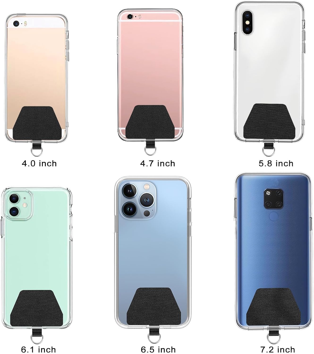 2 Pack Adhesive Phone Tether Tabs, Suitable for Smartphone Cases and Wrist or Crossbody Lanyard or Strap, Black - Image 5