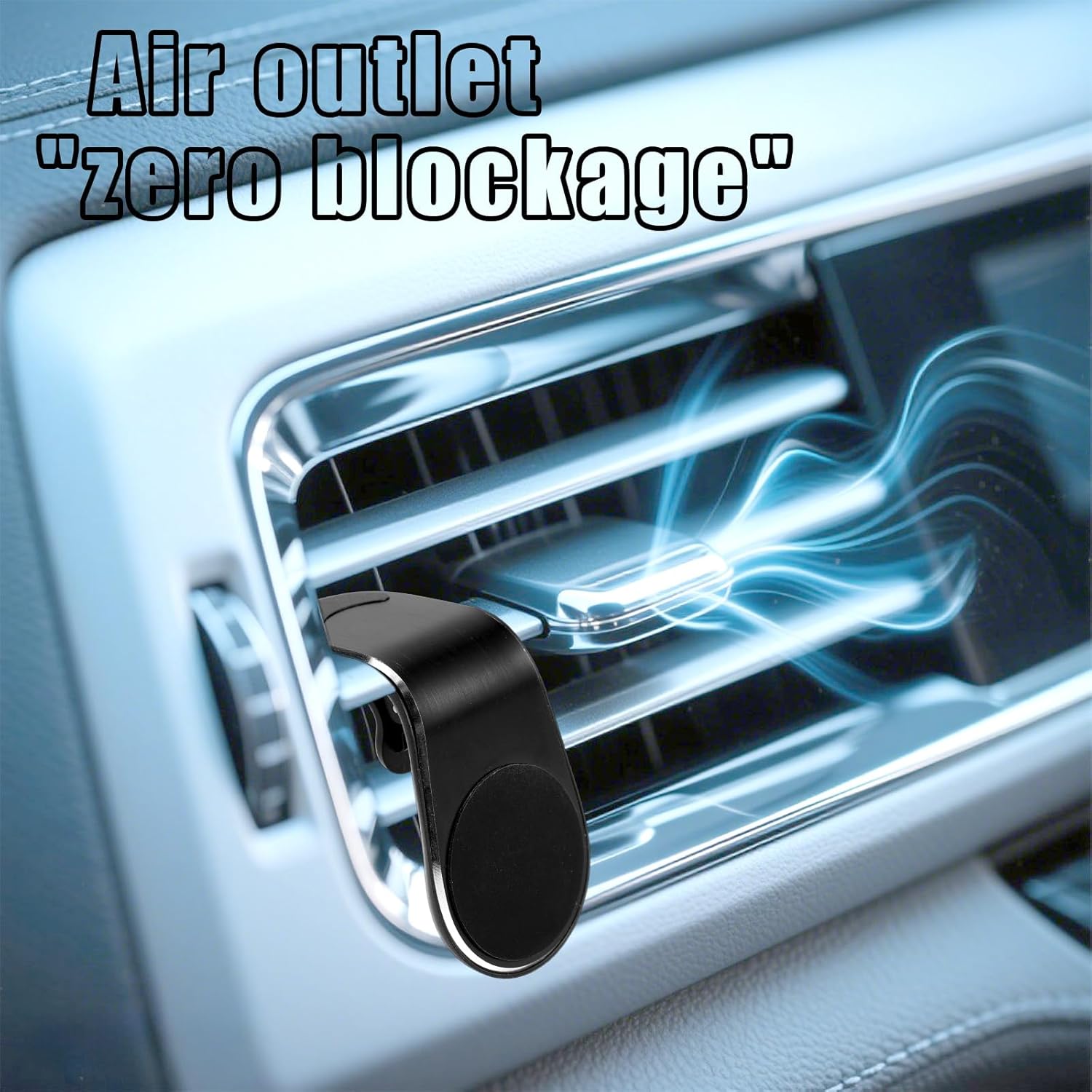 Mobile Phone Navigation Magnetic Bracket, 360° Rotational L-Type Magnetic Car Mount Universal Phone Holder Air Vent Car Magnet Mount for All Smartphones (Black) image 6 of 7 B0F6L8YFK5