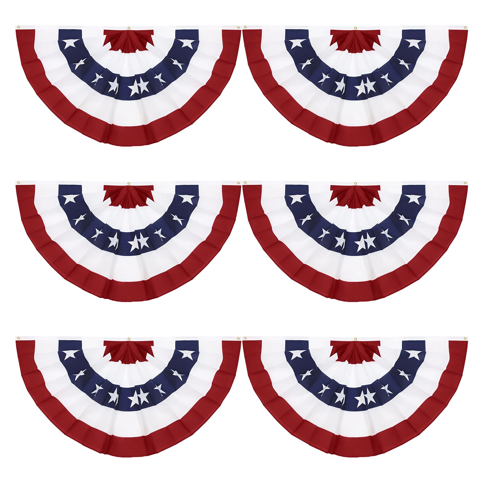 Drapeaux américains plissés pour habiller facilement les grands espaces et terrasses