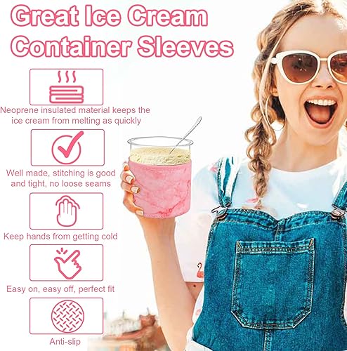 Miniatura 4 de Juome Funda de neopreno para pintas Ninja Creami Deluxe, paquete de 4 fundas aisladas reutilizables compatibles con máquinas de helados de lujo de