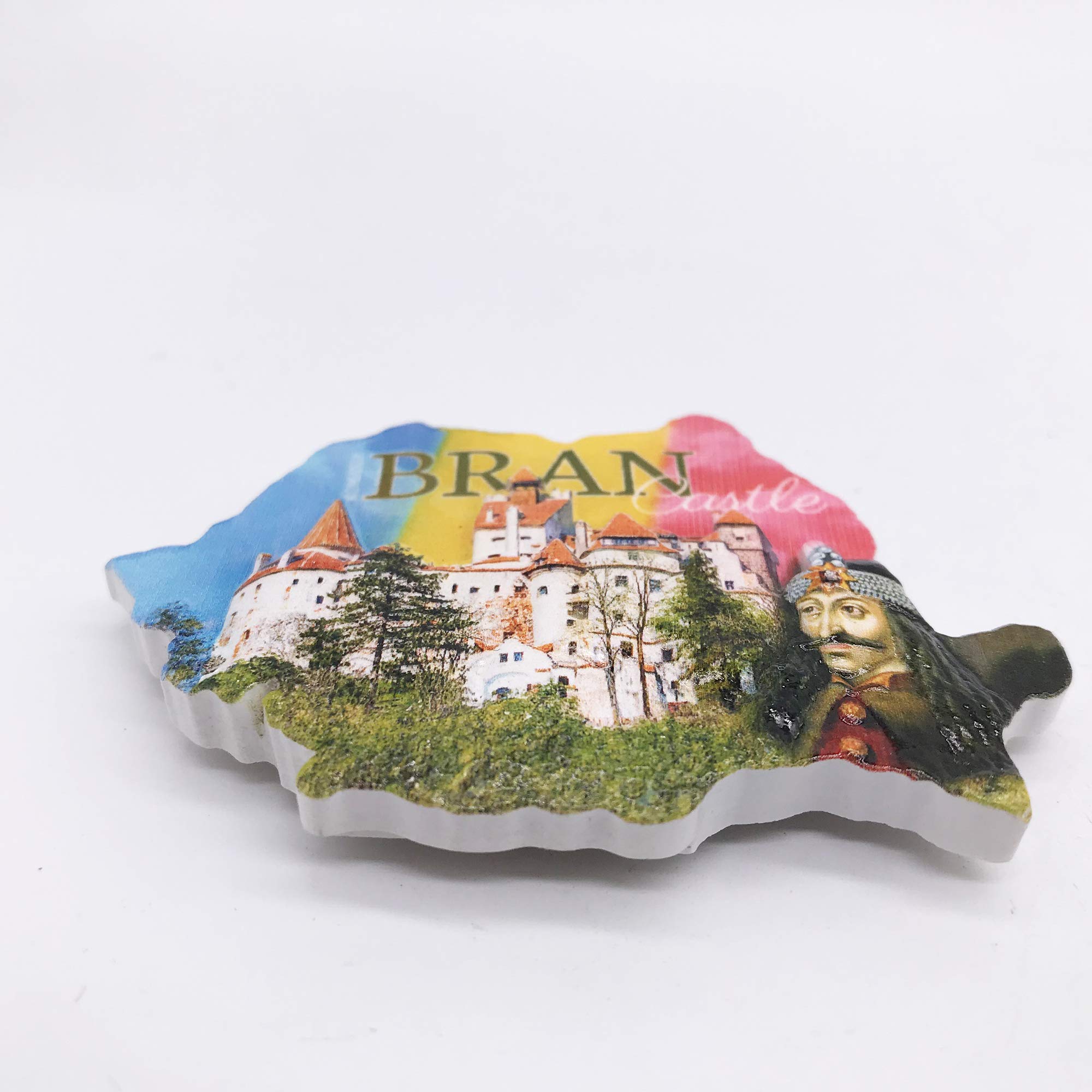Magnete Frigorifero 3D Rasnov Romania - Souvenir Turistico In Resina Fatto A Mano, Regalo Di Viaggio, 6,5x5 Cm