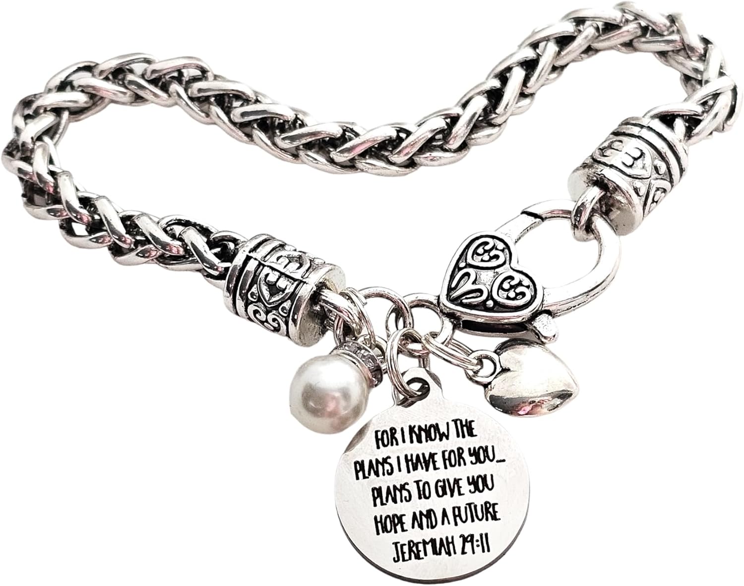Religious Bible Verse Bracelet for Her Scripture Quotes Bracelet Faith Christian Jewelry Encouragement for Women Friend