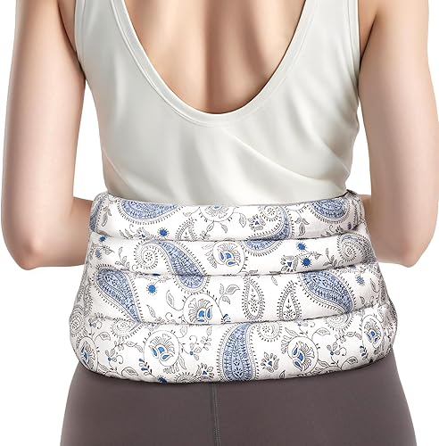 Almohadilla térmica para microondas para espalda con calor húmedo, envoltura térmica extragrande para microondas, para lumbar, cintura, estómago,