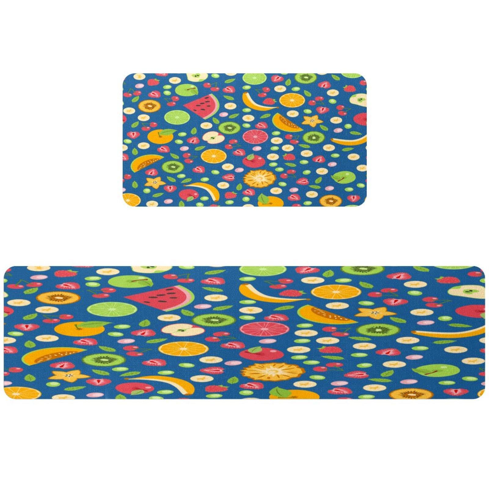 Alfombra de cocina absorbente lavable y antideslizante VAPOKF alfombrillas de cocina azul