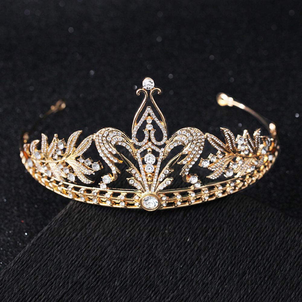 Tiara, stop strasu, ozdoba na głowę dla panny młodej, złote Noble dla kobiet, prosta, modna ozdoba na wesele, ozdoba do włosów, w stylu vintage, opaska na czoło na imprezę