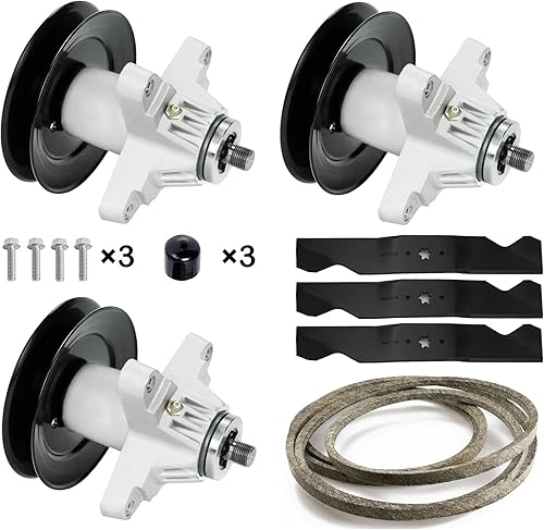 Miniatura 8 de Kit de reconstrucción de cubierta Conjunto de husillo con correa de polea para Cub Cadet SLT 1554 SLTX 1054 618-04126 918-04126A Correa 754-0642