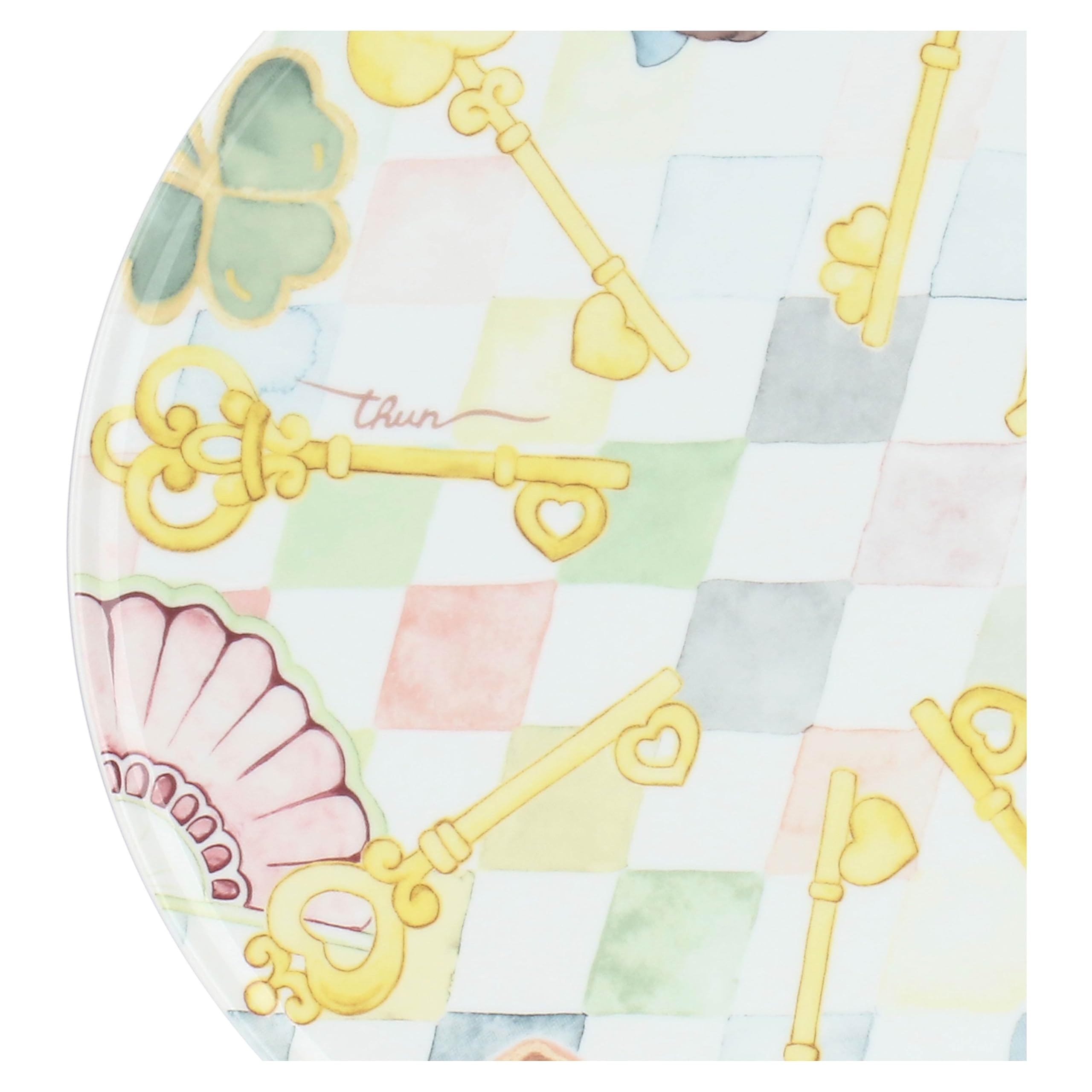 THUN Piatto Torta in Porcellana Incanto di Primavera, Ø 31 cm, Bianco con Decorazioni Floreali