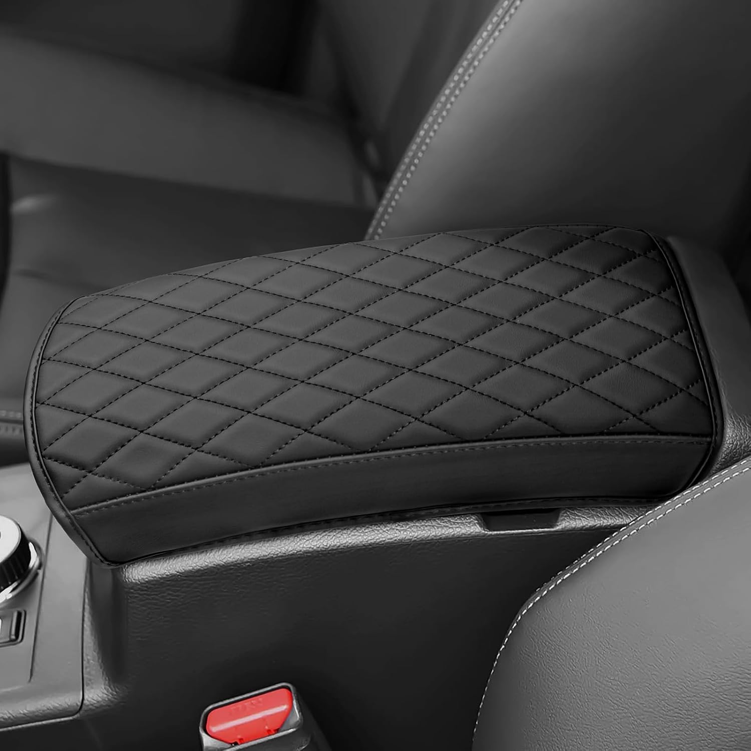 Car Center Console Cover Compatible with Toyota Sienna 2021-2025 2026 Accessories,Microfiber Leather Car Armrest Box Pad,Console Armrest Box Lid Protector,Custom Interior Accessories