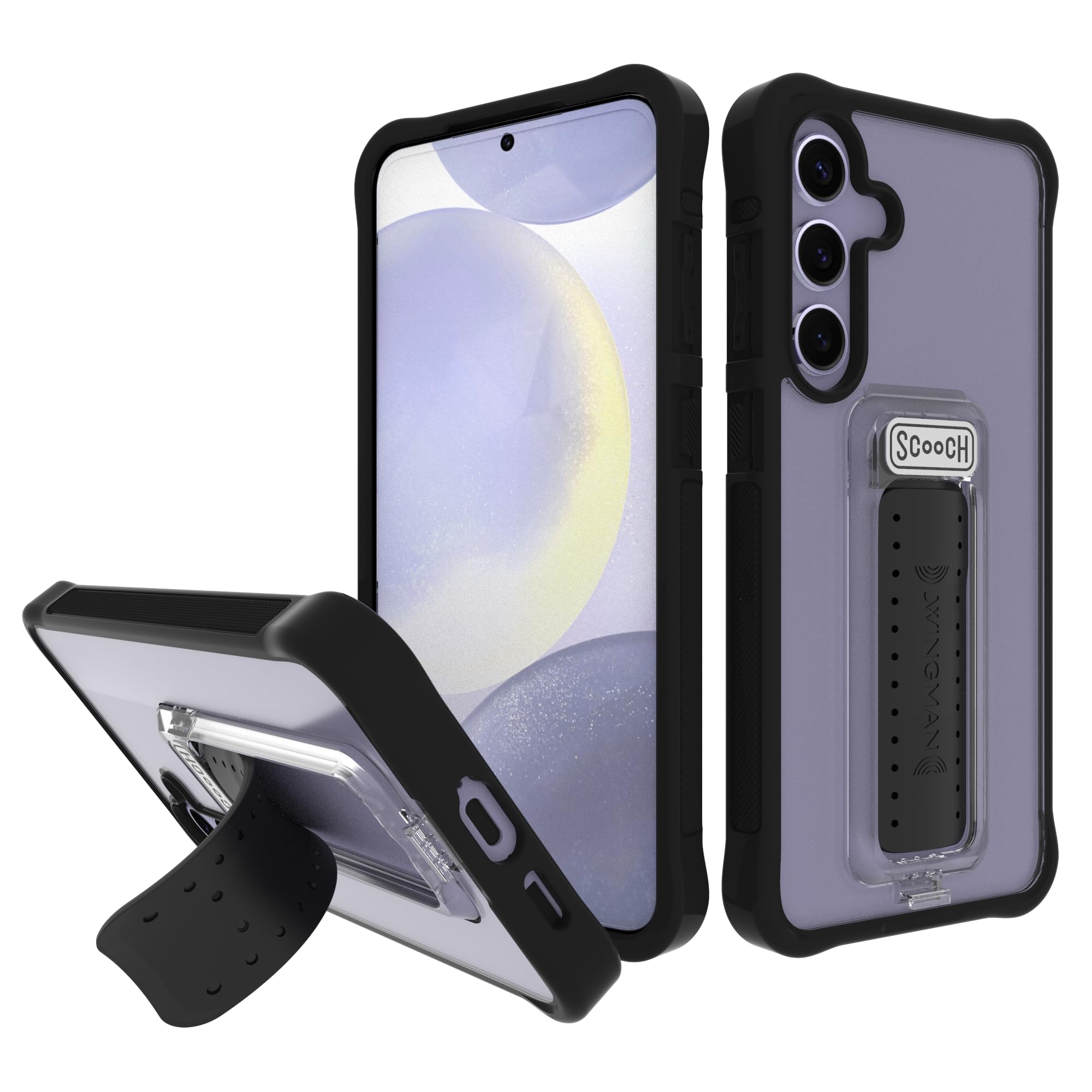Scooch for Samsung Galaxy S24+ Plus Case with Stand [Wingman] 5-in-1 Kickstand Case, Military Grade Drop Protection, Pop-Out Kickstand, Phone Grip,