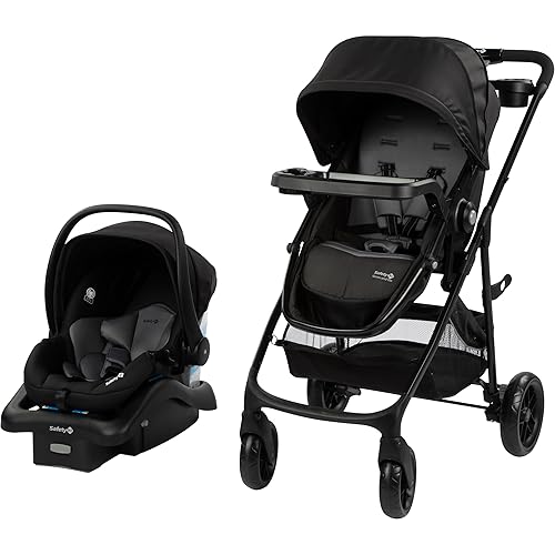 Safety 1st Grow and Go Flex - Cochecito de coche 8 en 1, sistema de viaje para bebés de 4 a 30 libras, juego combinado de cochecito y asiento de