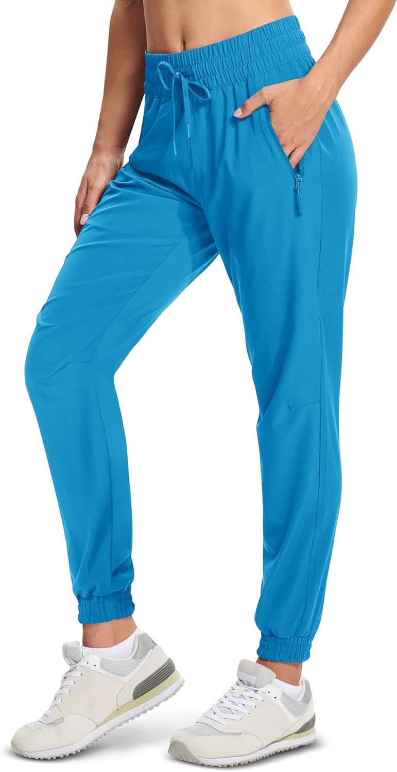 MAGCOMSEN Women's Hiking Pants Lightweight Quick Dry Athletic Running Joggers with Pockets Outdoor Travel Sweatpants