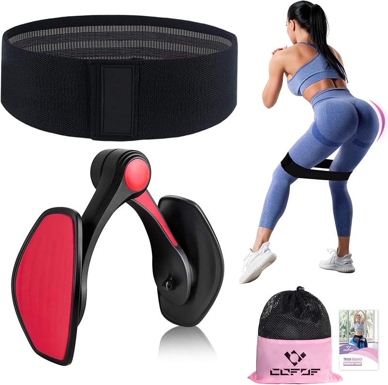 COFOF Comb Trainer 28-38 lb Medence Erősítő Nőknek Lábnyomás Edzés Fenék Tréner Ellenállási Sávokkal